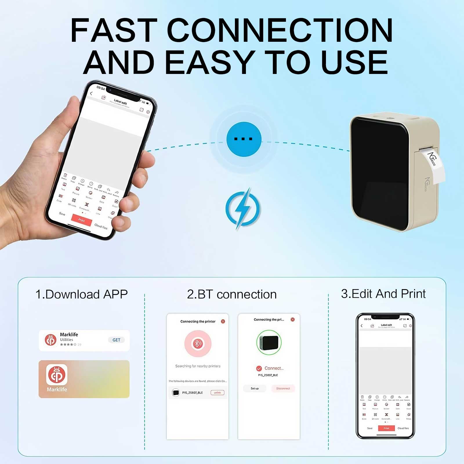 Portable Wireless Thermal Labe - Barcode Printer review and price